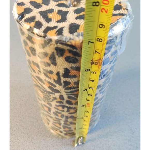 Leopard SWAZI CANDLE Handmade In Africa Decorative 3.5x7” Pillar Candle NOS - Picture 11 of 12